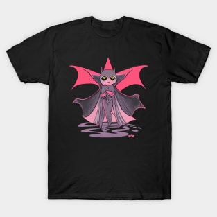 Halloween Bat Witch Pink T-Shirt